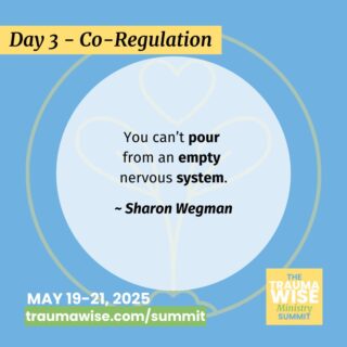 "You can’t pour from an empty nervous system."

Join Sharon Wegman on Day 3 of the TraumaWise Ministry Summit (May 19-21) to refill your spiritual and emotional cup.

✨ Sign up: traumawise.com or link in bio

#MinistryRest #CompassionFatigue #FaithAndWellness #TraumaWise
