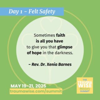 "Sometimes faith is all you have to give you that glimpse of hope in the darkness."

Let Rev. Dr. Xenia Barnes guide you back to the light.

The TraumaWise Ministry Summit (May 19-21)

🕊️ Register now in bio or traumawise.com

#TraumaWiseMinistry #TraumaWiseSummit #HopeAndFaith