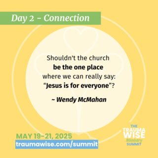 "Shouldn't the church be the one place where we can really say: Jesus is for everyone?"

🕊️ “Jesus is for everyone.”

Let’s build churches where all feel seen, heard, and held.

📆 Day 2 with Wendy McMahan – register in bio.

#TraumaWiseMinistry #TraumaWiseSummit #JesusIsForEveryone