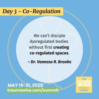 "We can’t disciple dysregulated bodies without first creating co-regulated spaces."

Dr. Vanessa R. Brooks shares essential truths on trauma-informed discipleship. 

Join her on Day 3 of the TraumaWise Ministry Summit (May 19-21)

Register now – link in bio.

#TraumaWiseMinistry #TraumaWiseSummit #CoRegulationFirst