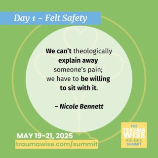 "We can’t theologically explain away someone’s pain—we have to be willing to sit with it."

Nicole Bennett brings a sacred invitation to show up with presence and compassion on Day 1 of the TraumaWise Ministry Summit.

✨ Register in bio or traumawise.com

#SacredListening #TheologyOfCare #TraumaWiseChurch #FaithLeaders
