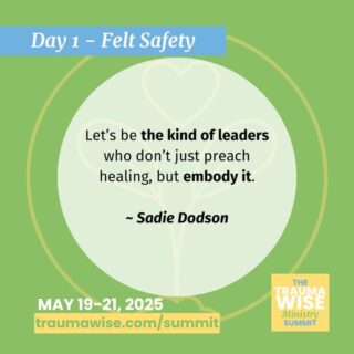 "Let’s be the kind of leaders who don’t just preach healing, but embody it."

Don’t just preach healing. Embody it.

In Safe Enough to Grow, Sadie helps leaders become a safe presence for others to heal.

✨ Register now for the TraumaWise Ministry Summit (May 19-21): traumawise.com or link in bio

#TraumaWiseChurch #SafeSpaces #MinistryHealing #SpiritualFormation