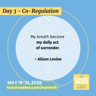 “The breath became my daily act of surrender.”

Your next breath can be a holy yes. Ali Levine shows us how surrender is embodied—one sacred inhale at a time.

Get your free ticket to the TraumaWise Ministry Summit (May 19-21) at link in bio or traumawise.com

#DailySurrender #HolySpiritBreath #Day3CoRegulation