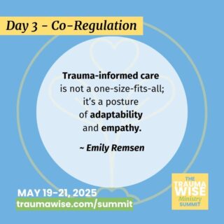 "Trauma-informed care is not a one-size-fits-all—it’s a posture of adaptability and empathy."

It’s not one-size-fits-all—it’s empathy in action.

Join us on Day 3 of the TraumaWise Ministry Summit (May 19-21), where Emily Remsen offers practical, heart-led guidance for trauma-informed leadership.

✨ Register in bio or traumawise.com

 #SpiritualCare #TraumaInformedFaith #MinistryPosture #TraumaWiseSummit