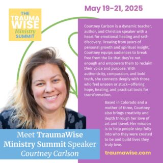 Meet Courtney Carlson - Day 1 (May 19) speaker at the TraumaWise Ministry Summit 2025.

Her session - Love Broke Through: How Felt-Safety Opens the Door to Generational Healing

In this powerful and tender session, Courtney Carlson shares her deeply personal story of healing from abandonment, shame, and trauma. Through moments of despair and divine intervention, she reveals how emotional and spiritual safety—rooted in the unconditional love of Christ—transformed her life and opened the door to generational healing. From a pivotal encounter in a grocery store to her ministry today with The Colorful Table, Courtney models how we can cultivate spaces where others feel safe enough to be seen, known, and healed. This is a session for anyone longing to experience or create a felt-sense of God’s love in their lives or ministry.

The TraumaWise Ministry Summit - May 19-21, 2025 - Get your free ticket at link in bio or: https://traumawise.com/summits/ministry-2025-home/registration/

#TraumaWiseMinistry #TraumaWiseSummit #CreateSafeSpaces